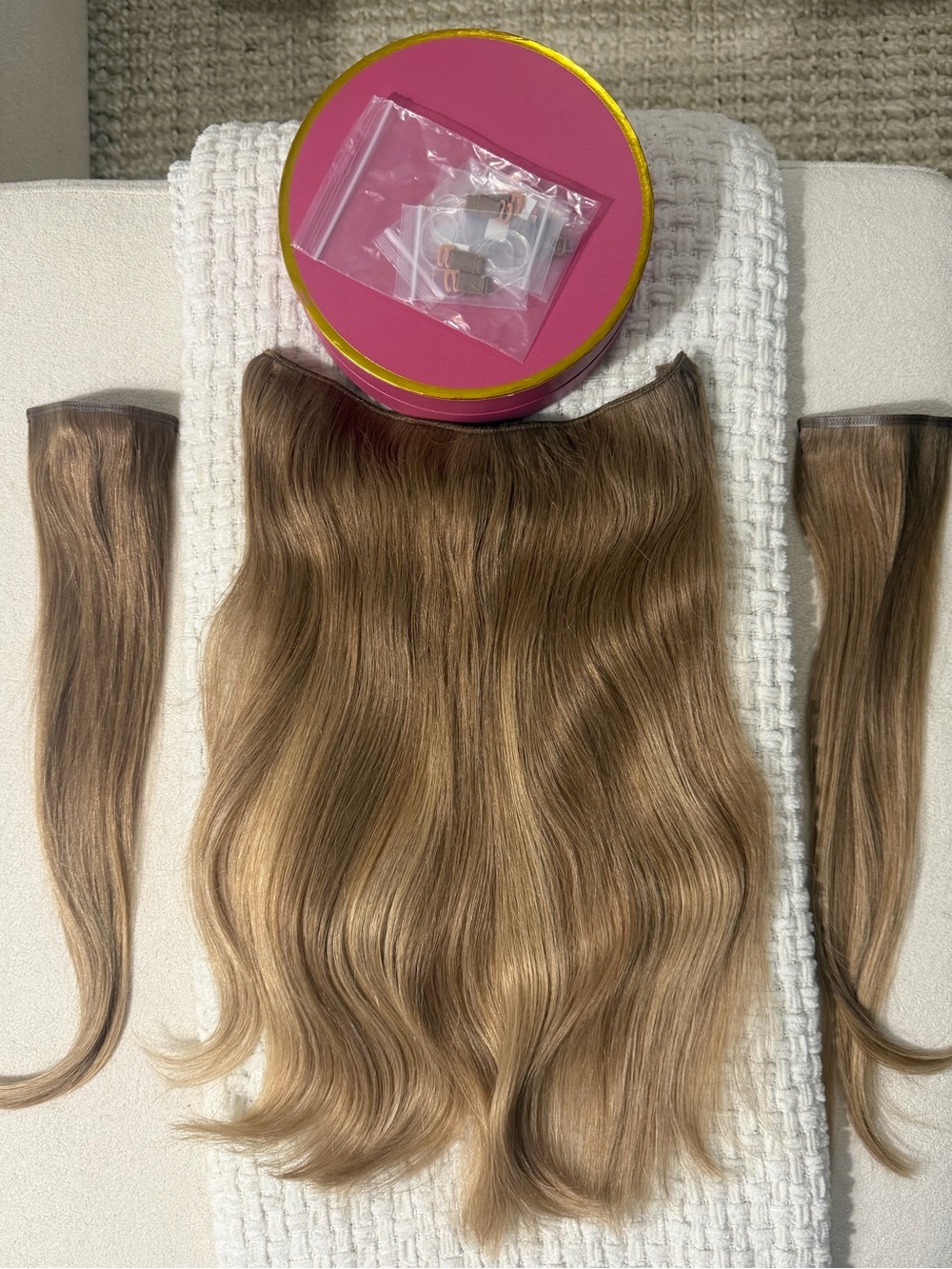 Luxy Hair Halo Extensions 16 inch Bronde Balayage